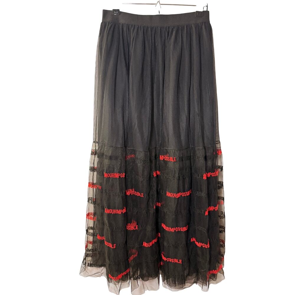 Pinko "Amour Impossible" Tulle Midi Skirt - IT 42 / US 6